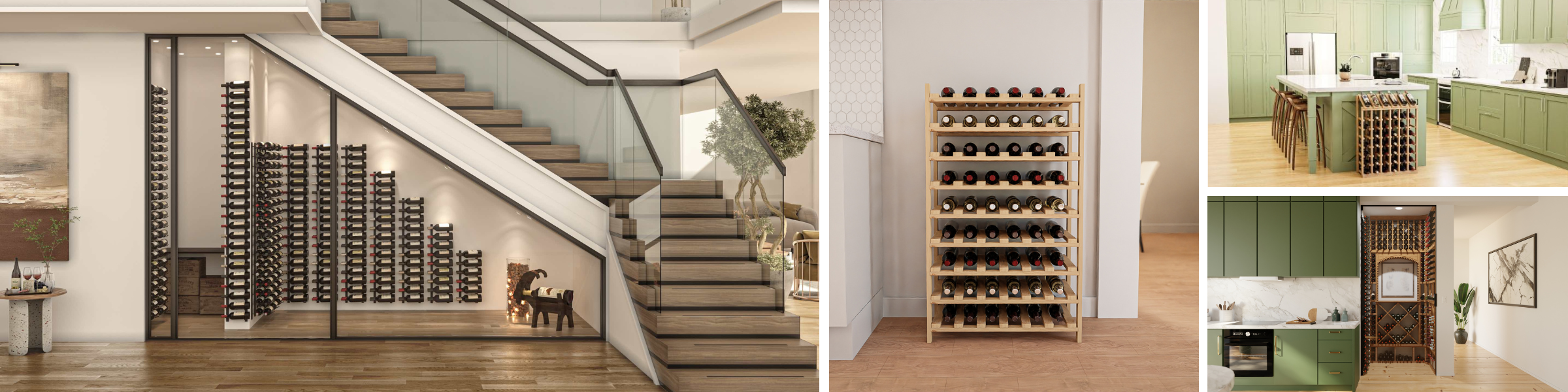 Under stairs wine storage