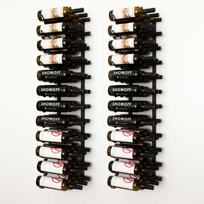 W Series Wine Rack 8 (modern wall mounted metal bottle storage)