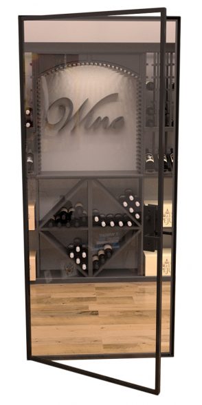 Wine rack with discount door