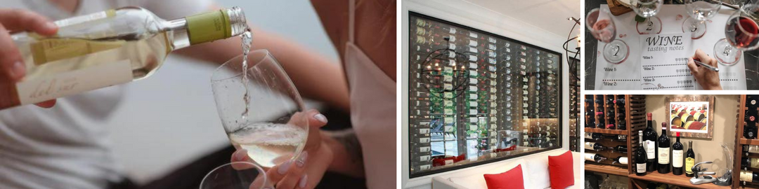 A Hand Filling Up the Wine Tasting Notes