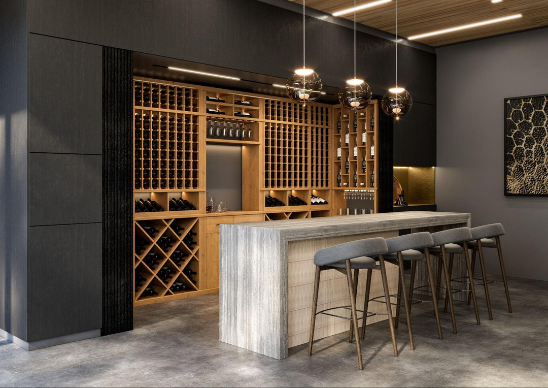 Wine Bar in a Modern Home with a Kitchen bar