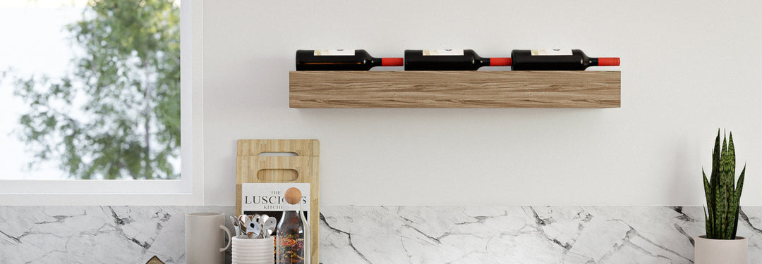 Floating Wine Shelves