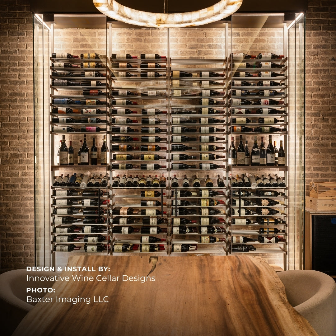 Millesime Modern Metal & Wood Wine Racks