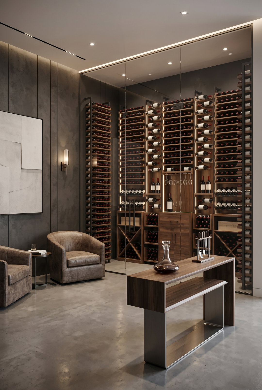 Millesime Modern Metal & Wood Wine Racks