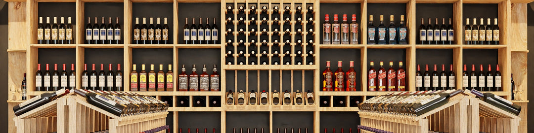 Full-Aisle Retail Wine Racks