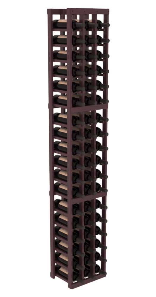 InstaCellar - 3 Column Standard Rack in Grand Mahogany Burgundy stained with Clear Coat