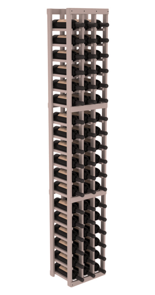 InstaCellar - 3 Column Standard Rack in Grand Mahogany Greywash stained with Clear Coat