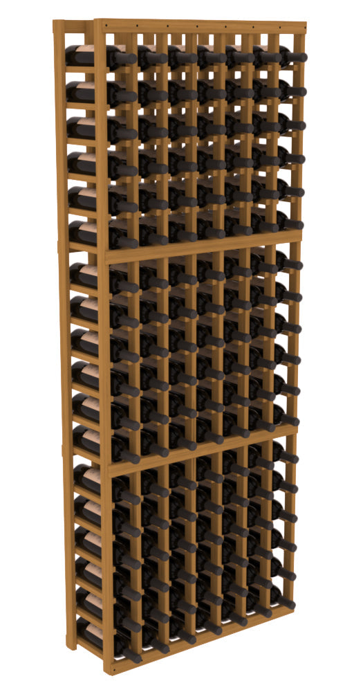 InstaCellar - 7 Column Standard Rack in Grand Mahogany Oak stained without Clear Coat