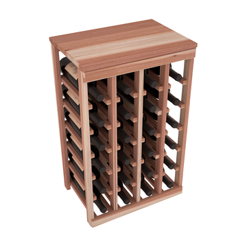 Living Series - 24 Bottle Tabletop Rack in Redwood Unstained without Clear Coat