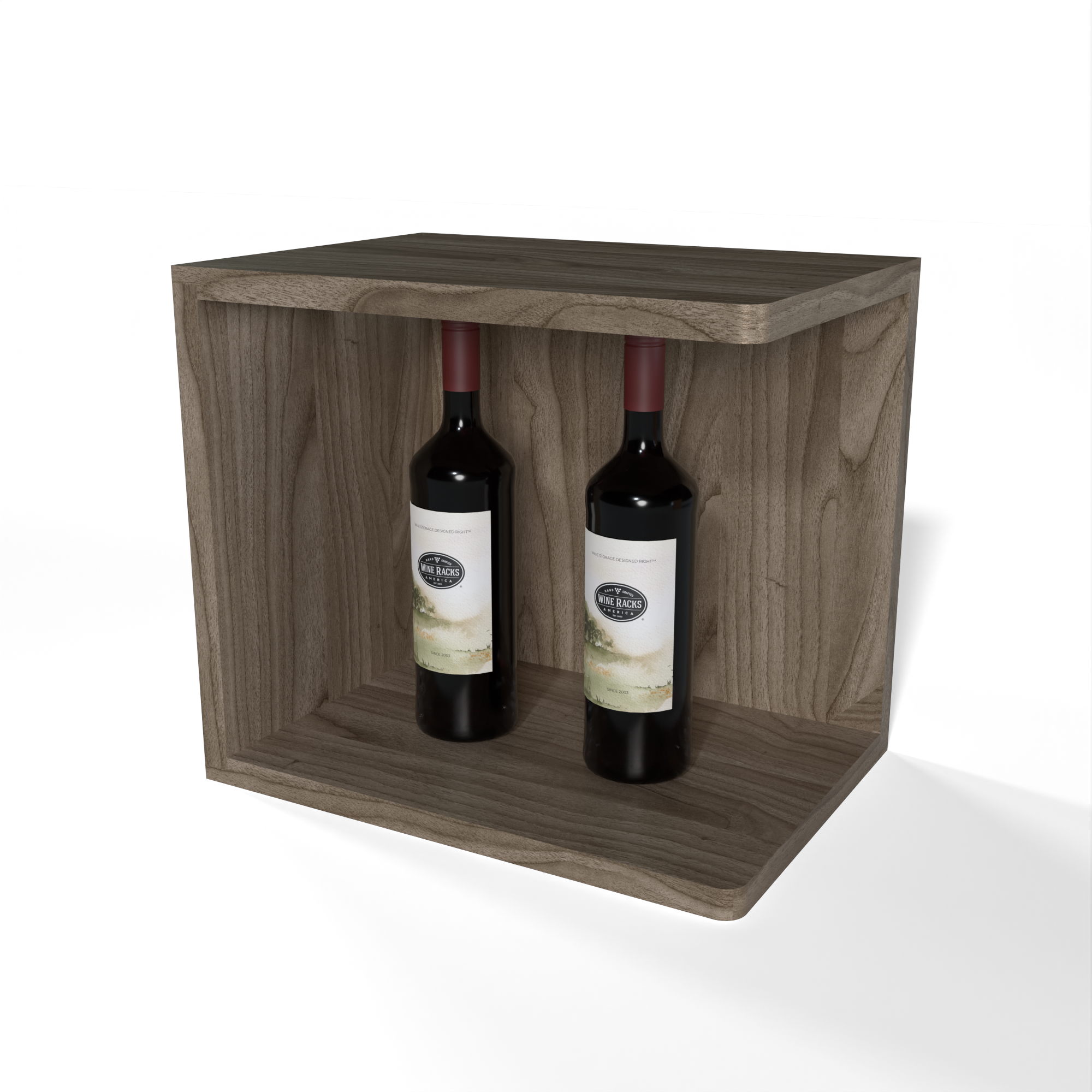 GrandCellar™ - Full-Depth Quarter Round Wine Shelf Display - 12