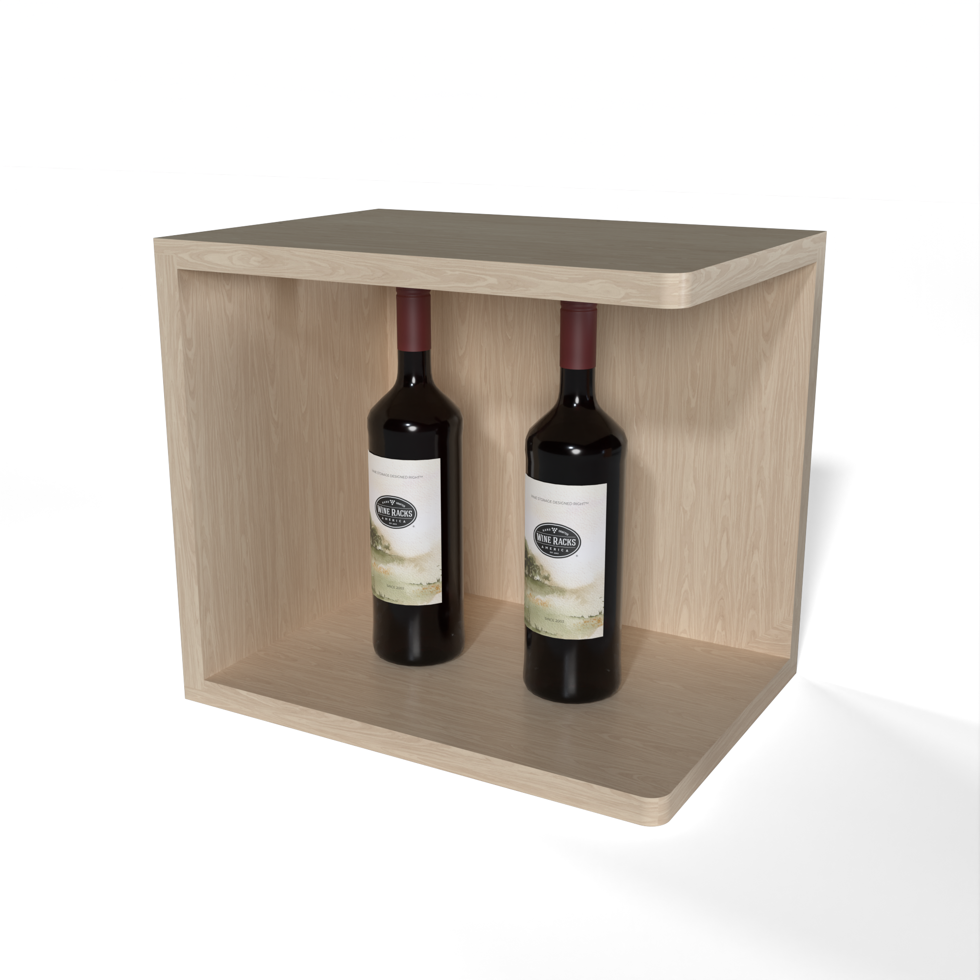 GrandCellar™ - Full-Depth Quarter Round Wine Shelf Display - 12