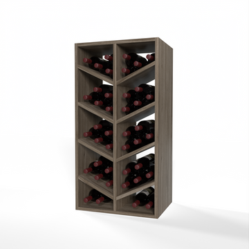 GrandCellar™ - 4 Column Full-Depth Chevron Wine Bin - 36
