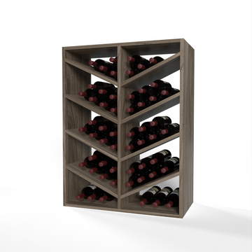 GrandCellar™ - 6 Column Full-Depth Chevron Wine Bin - 36
