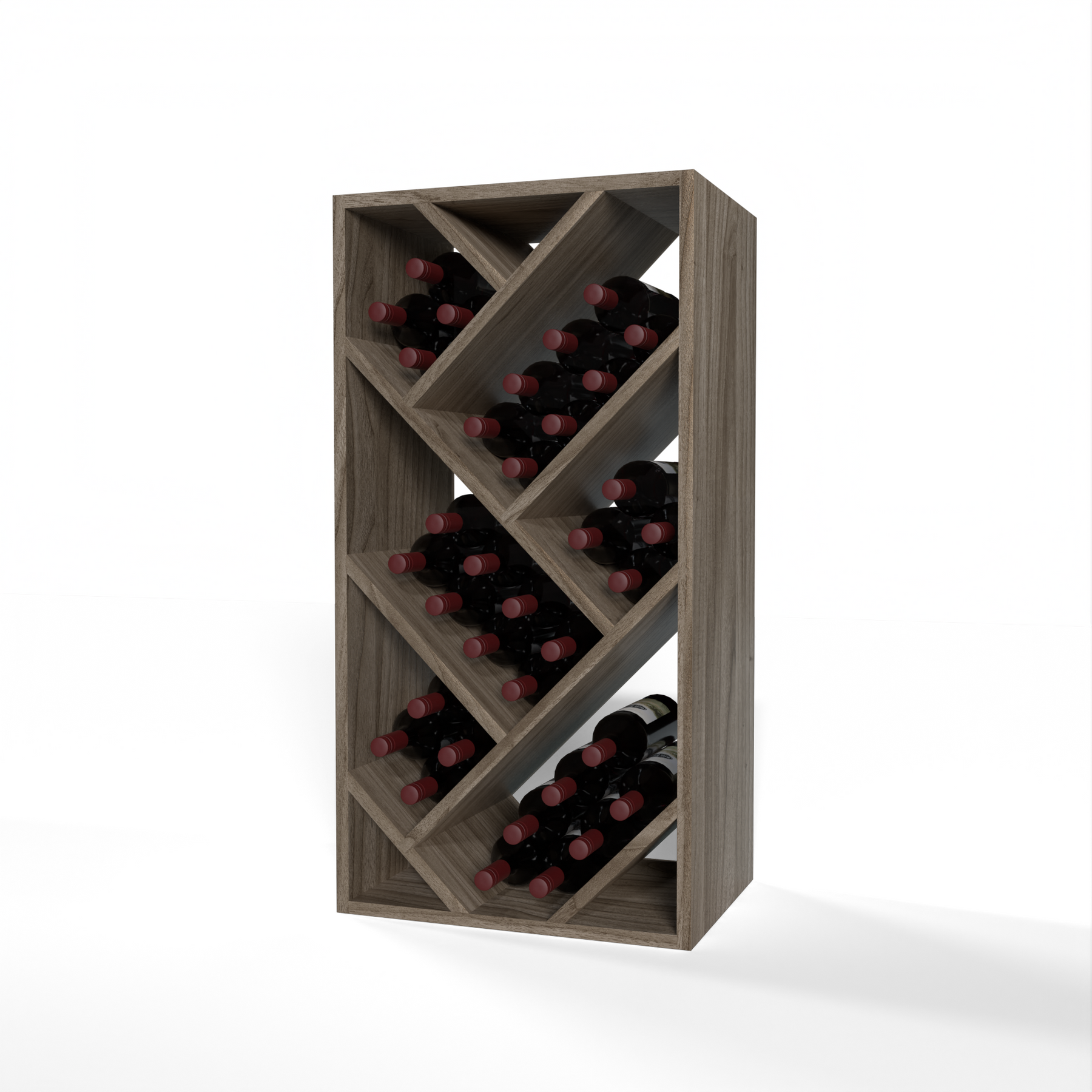 GrandCellar™ - 4 Column Full-Depth Herringbone Wine Bin - 36