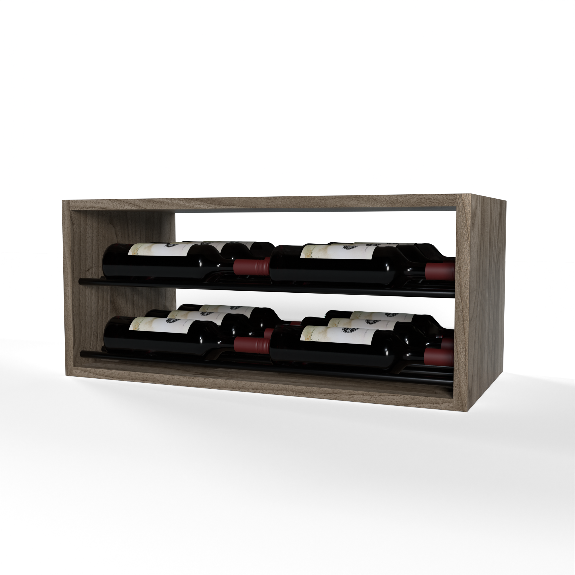 GrandCellar™ - 6 Column Horizontal Label-Forward Wine Display - 12