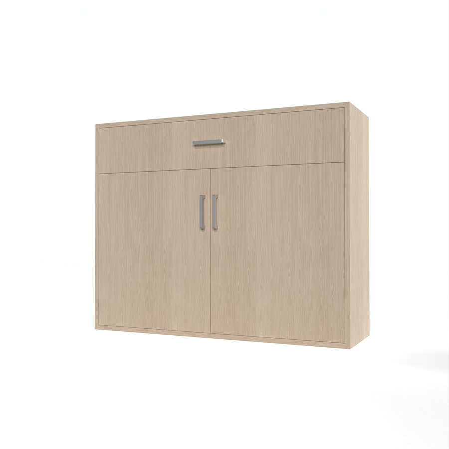 GrandCellar™ - 10 Column Full-Depth Wine & Liquor Cabinet, Silver Handle Pulls