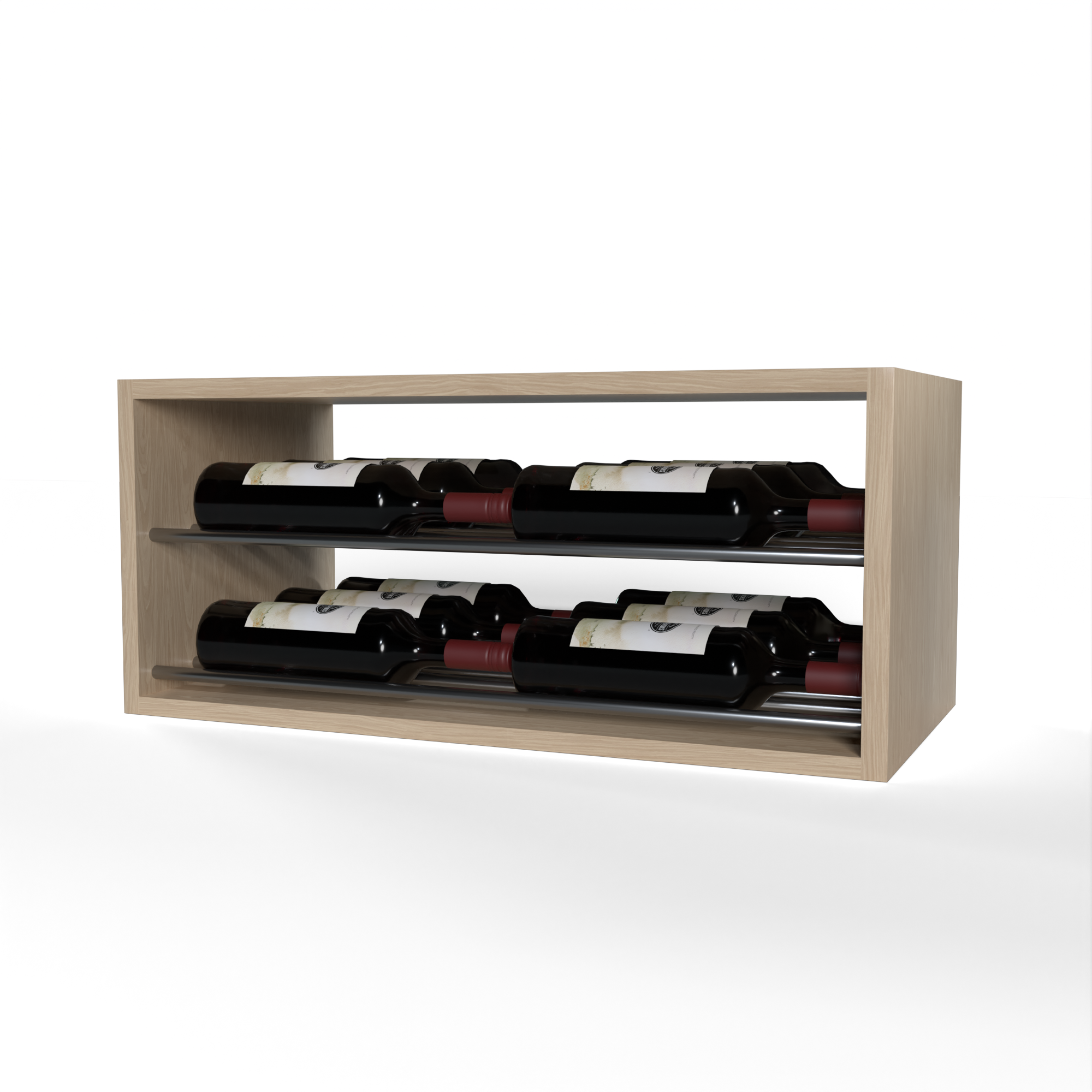 GrandCellar™ - 6 Column Horizontal Label-Forward Wine Display - 12