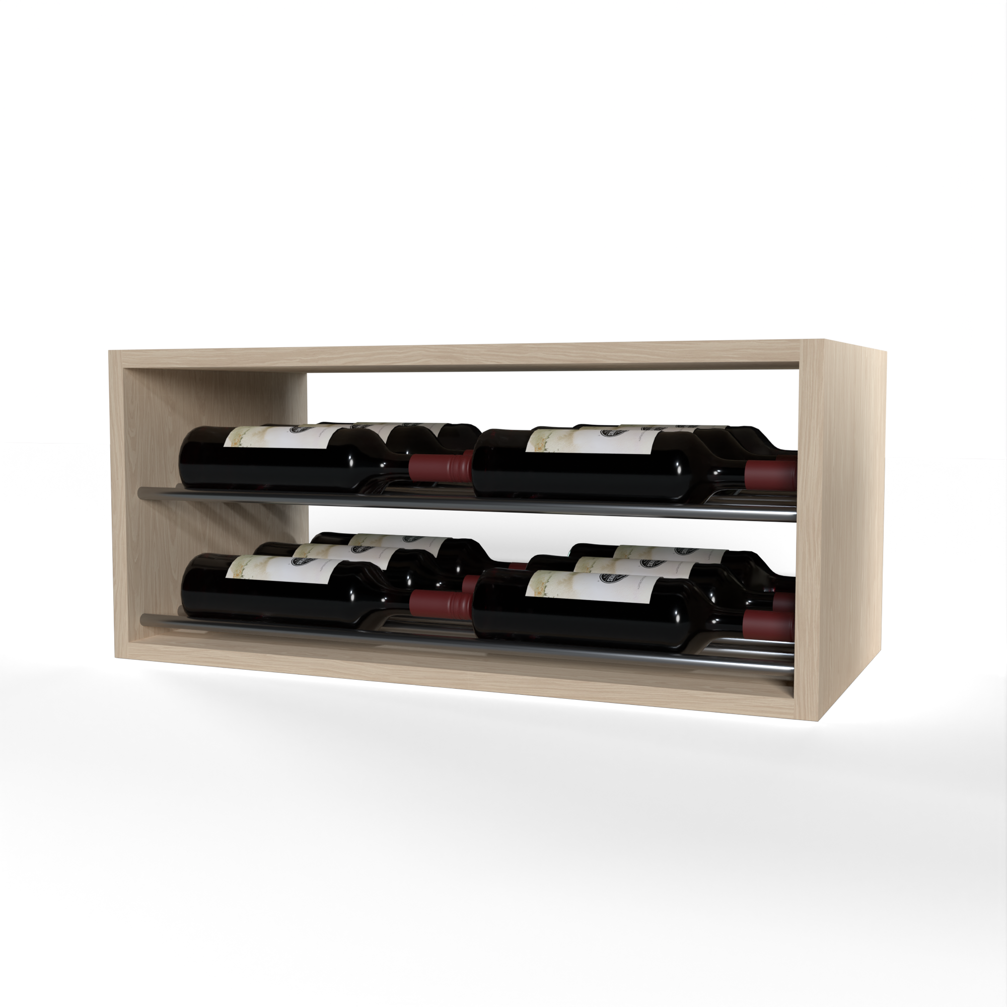 GrandCellar™ - 6 Column Horizontal Label-Forward Wine Display - 12