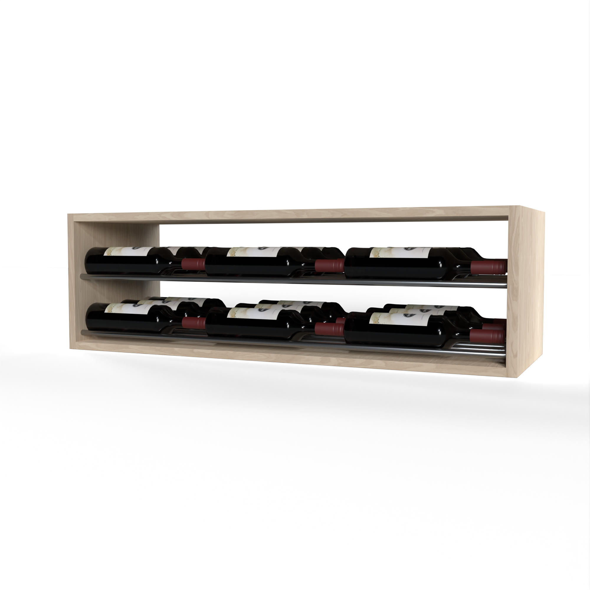 GrandCellar™ - 8 Column Horizontal Label-Forward Wine Display - 12
