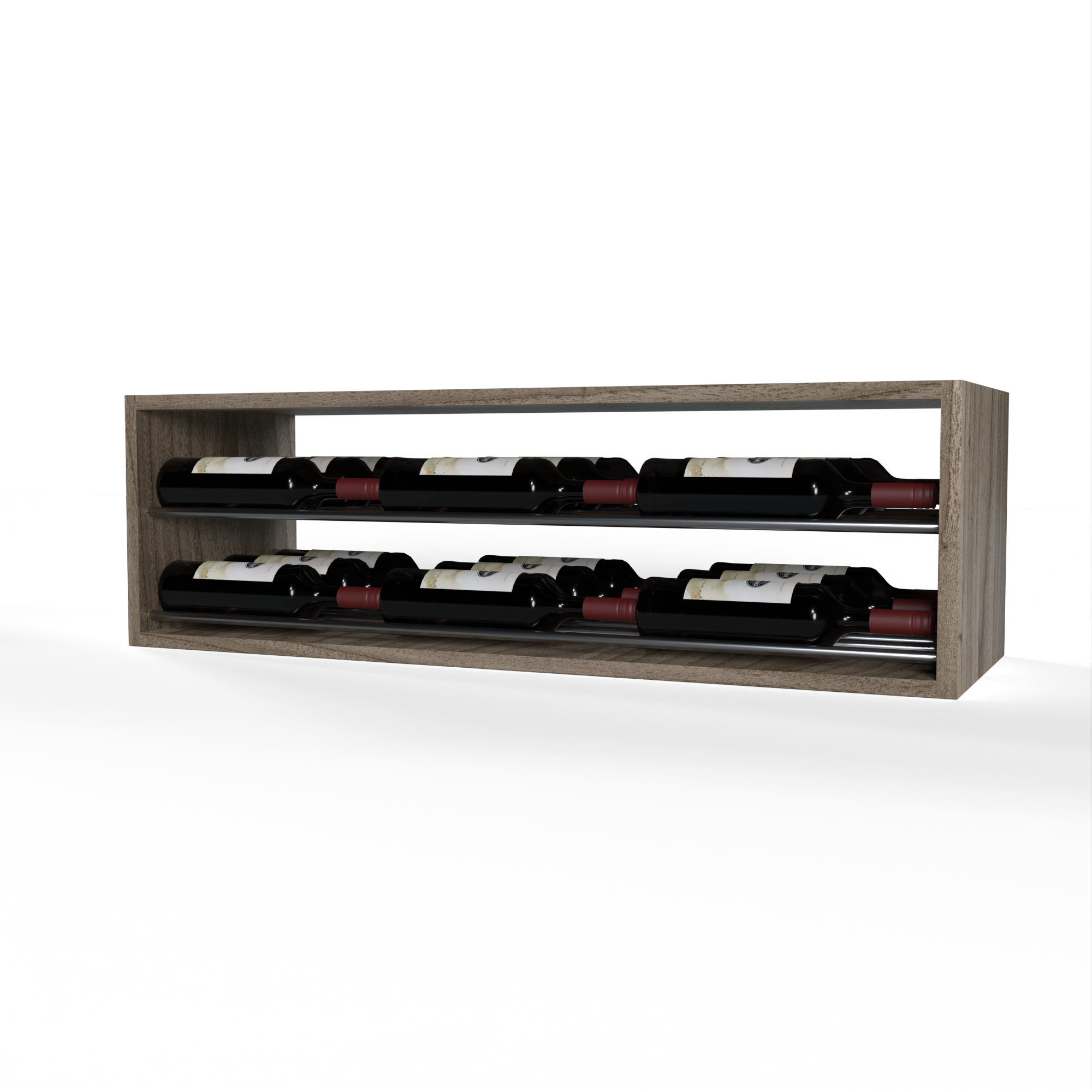 GrandCellar™ - 8 Column Horizontal Label-Forward Wine Display - 12