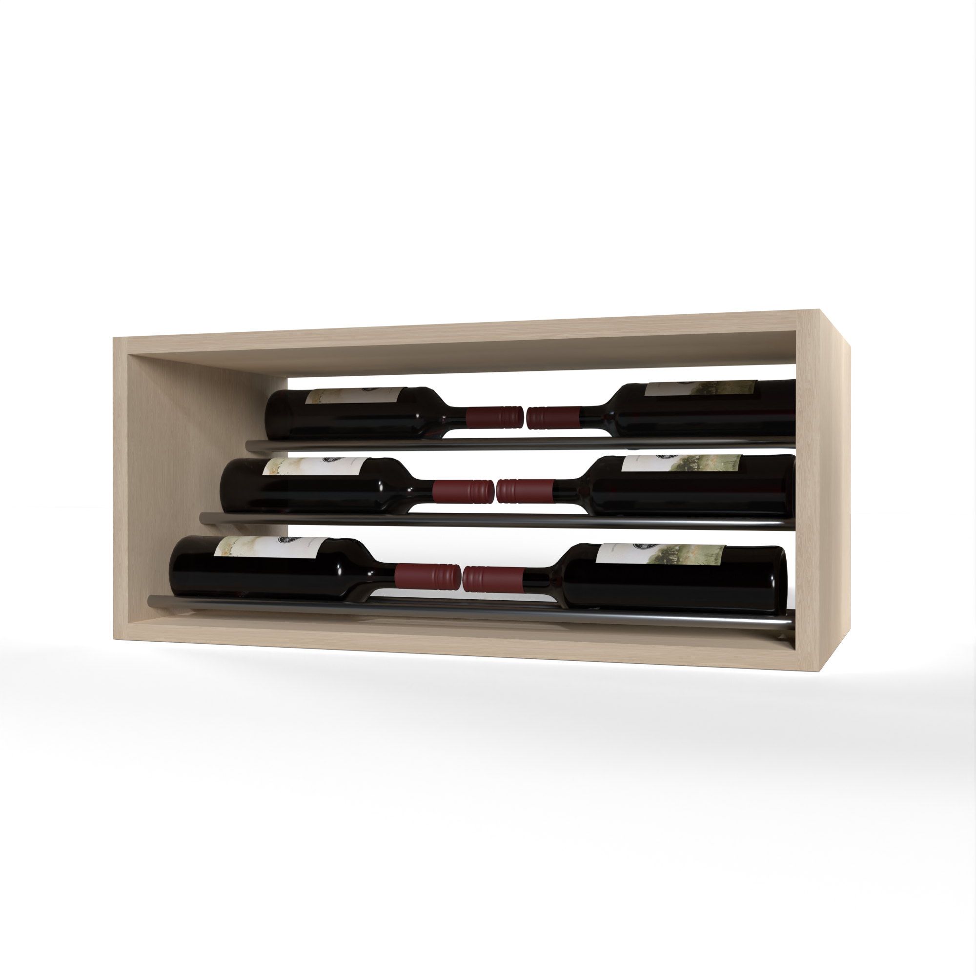 GrandCellar™ - 6 Column Waterfall Label-Forward Wine Display - 12