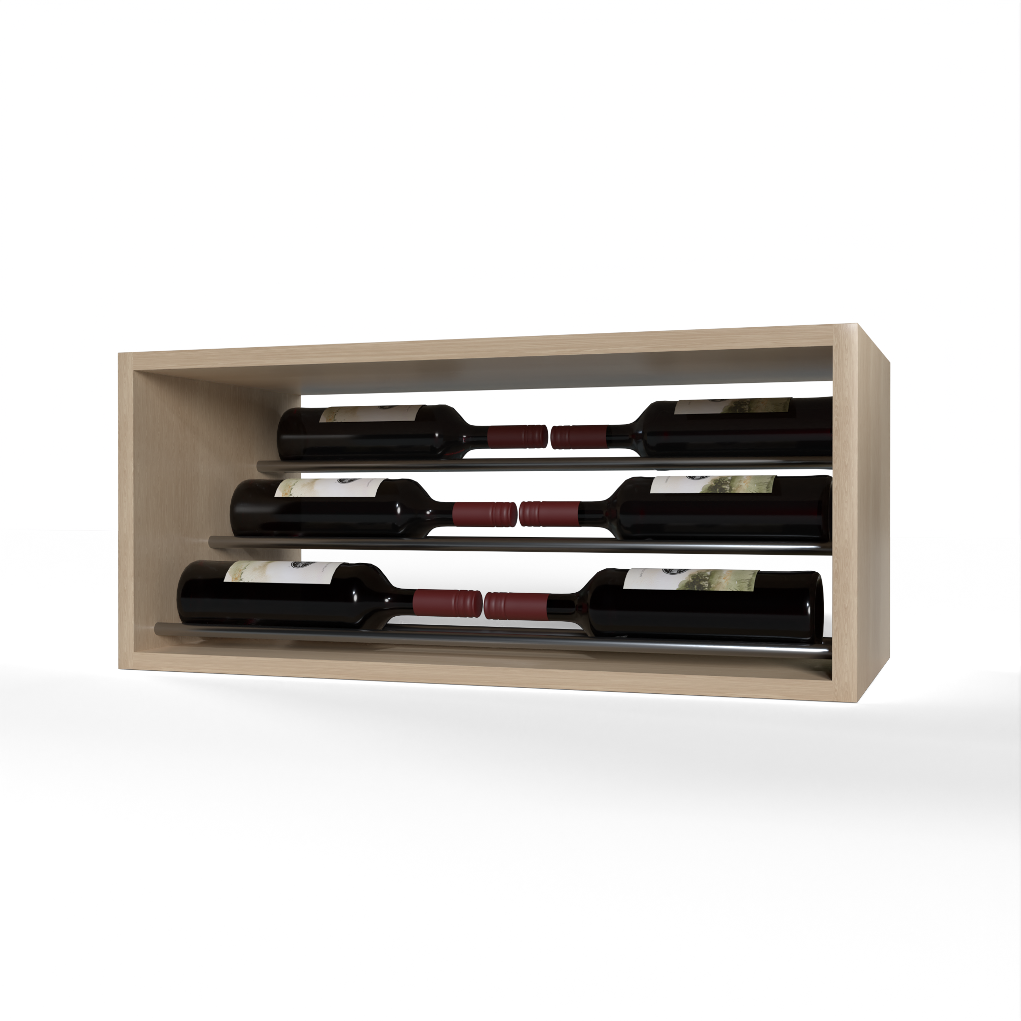GrandCellar™ - 6 Column Waterfall Label-Forward Wine Display - 12