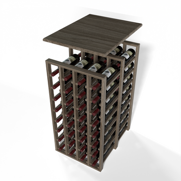 GrandCellar™ - 4 Column Full-Depth Double Deep Solid Top in Walnut Unstained with WineSafe™ Satin Sealant