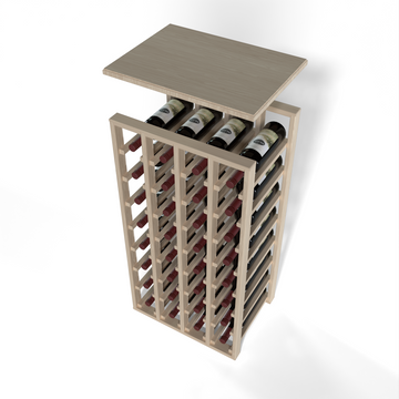 GrandCellar™ - 4 Column Full-Depth Solid Top in White Oak Unstained without WineSafe™ Satin Sealant