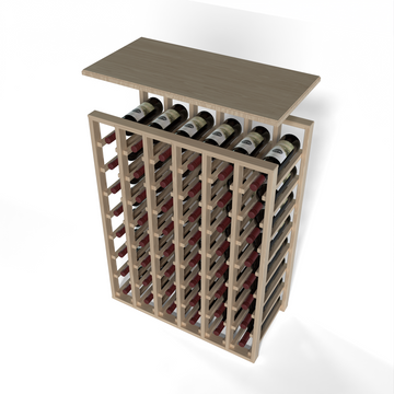 GrandCellar™ - 6 Column Full-Depth Solid Top in White Oak Unstained with WineSafe™ Satin Sealant