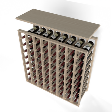 GrandCellar™ - 8 Column Full-Depth Solid Top in White Oak Unstained without WineSafe™ Satin Sealant