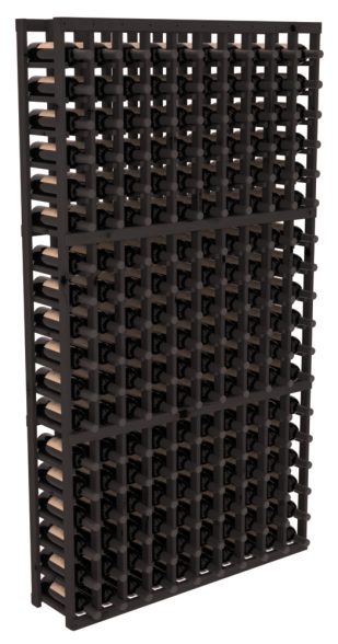 InstaCellar - 10 Column Standard Rack in Alder Black stained without Clear Coat