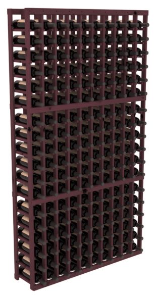 InstaCellar - 10 Column Standard Rack in Alder Burgundy stained without Clear Coat