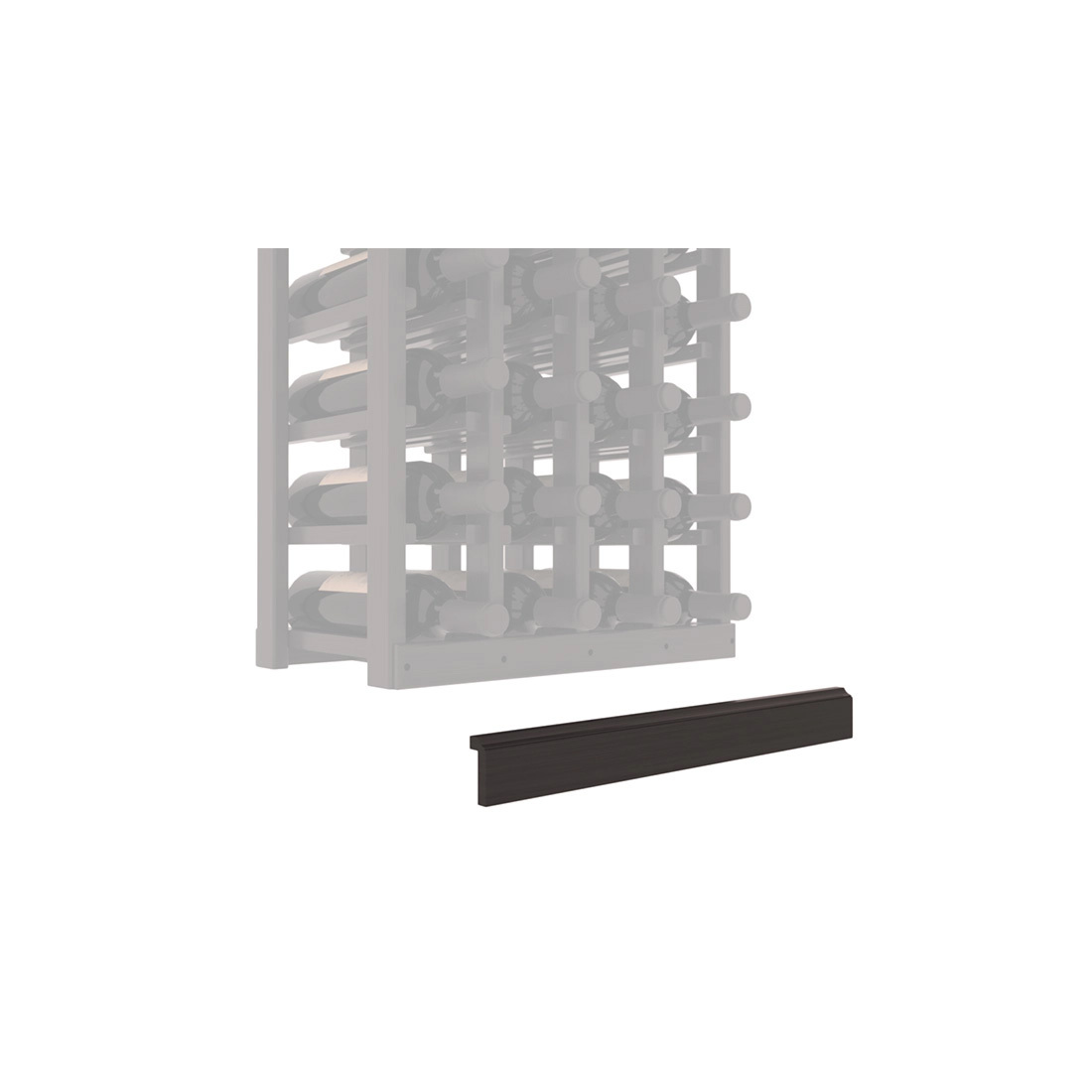 InstaCellar - Base Molding by the foot in Grand Mahogany Black stained with Clear Coat