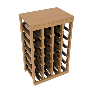 Living Series - 24 Bottle Tabletop Rack in Pine Oak stained with Clear Coat