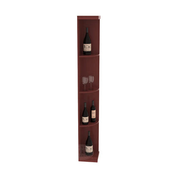 InstaCellar - Quarter Round Display in Premium Redwood Cherry stained with WineSafe™ Satin Sealant