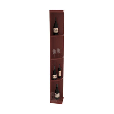 InstaCellar - Quarter Round Display in Premium Redwood Cherry stained with WineSafe™ Satin Sealant