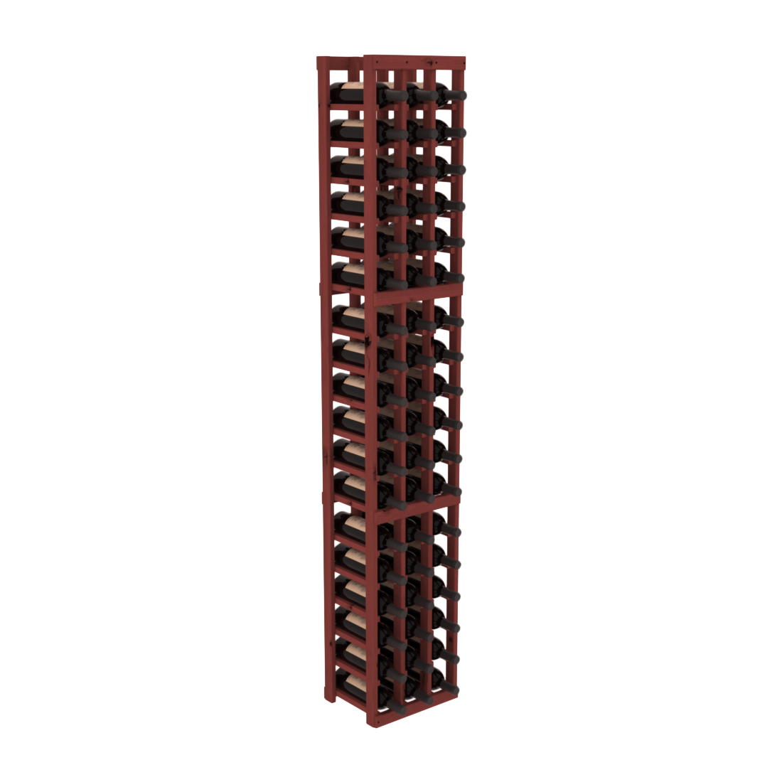 InstaCellar - 3 Column Standard Rack in Alder Cherry stained without Clear Coat