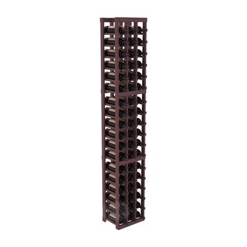 InstaCellar - 3 Column Standard Rack in Pine Burgundy stained with Clear Coat