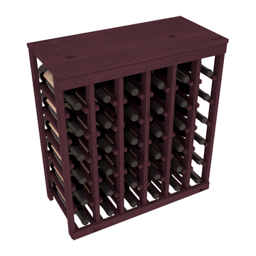 Living Series - 36 Bottle Tabletop Rack in Alder Burgundy stained without Clear Coat