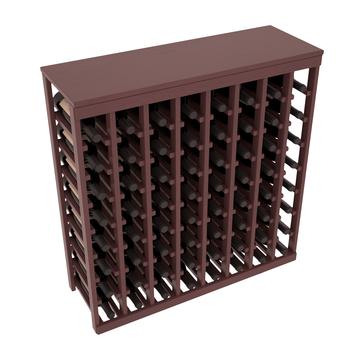 Living Series - 64 Bottle Tabletop Rack in Pine Walnut stained with Clear Coat