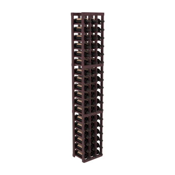 InstaCellar - 3 Column Standard Rack in Alder Burgundy stained with Clear Coat