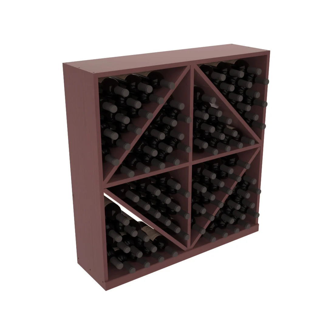 InstaCellar - Diamond Bin in Premium Redwood Walnut stained with WineSafe™ Satin Sealant