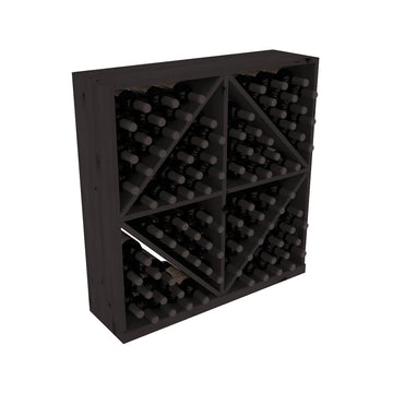 InstaCellar - Diamond Bin in Knotty Alder Black stained without WineSafe™ Satin Sealant