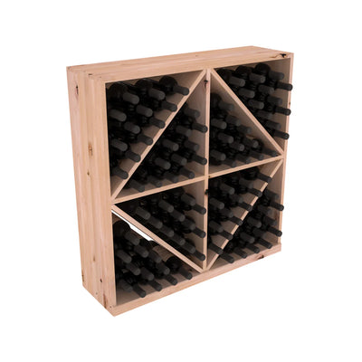 InstaCellar - Diamond Bin in Knotty Alder Unstained without WineSafe™ Satin Sealant