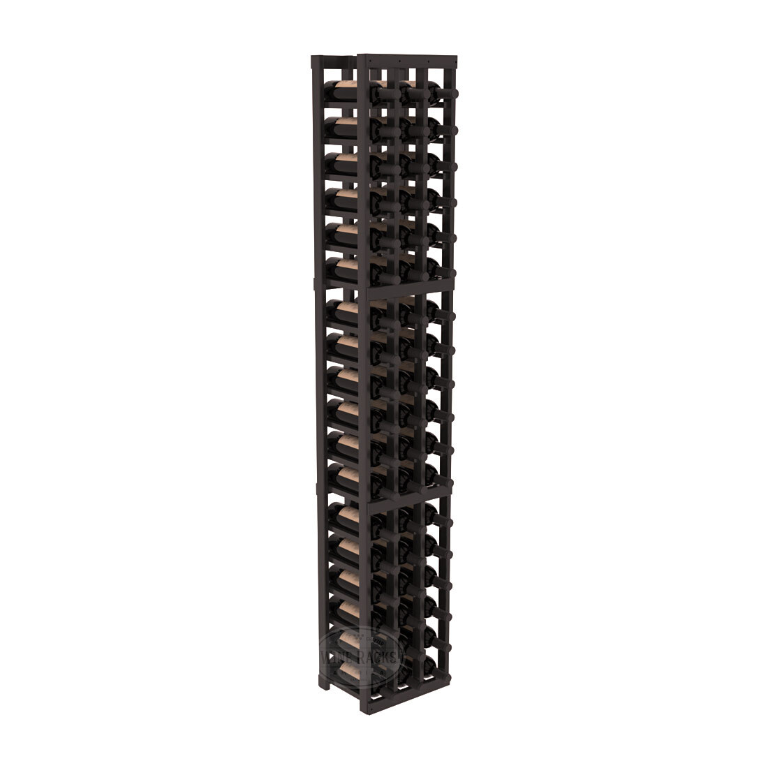 InstaCellar - 3 Column Standard Rack in Redwood Black stained with Clear Coat