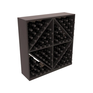 InstaCellar - Diamond Bin in Premium Redwood Black stained with WineSafe™ Satin Sealant