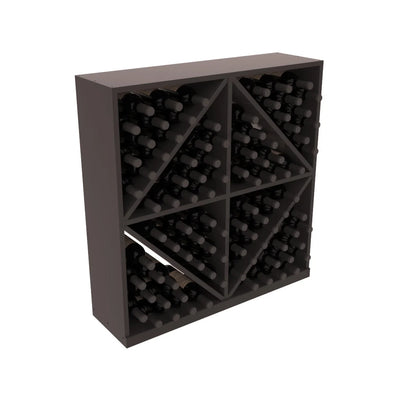InstaCellar - Diamond Bin in Premium Redwood Black stained with WineSafe™ Satin Sealant