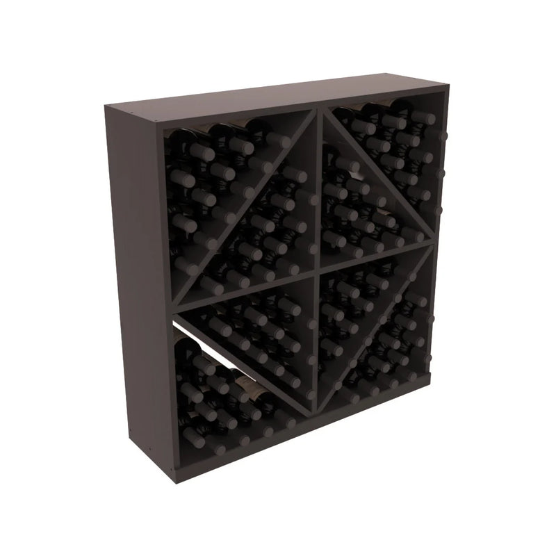 InstaCellar - Diamond Bin in Premium Redwood Black stained with WineSafe™ Satin Sealant