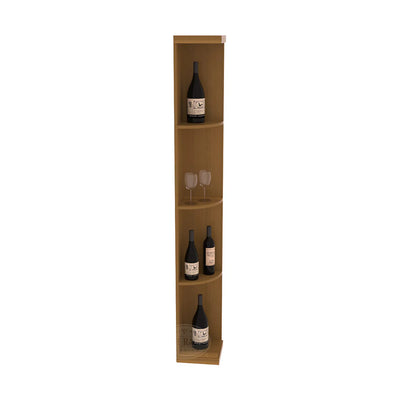 InstaCellar - Quarter Round Display in Premium Redwood Oak stained with WineSafe™ Satin Sealant