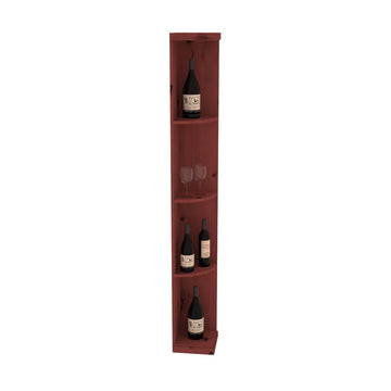 InstaCellar - Quarter Round Display in Knotty Alder Cherry stained without WineSafe™ Satin Sealant